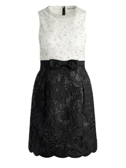 Alice and Olivia GUEST OF|MINI*TRUE EMBELLISHED BODICE MINI DRESS