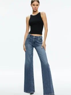 Alice and Olivia VALENTINE'S DAY EDIT|TOPS*VAL CRYSTAL FRINGE CUTOUT TANK