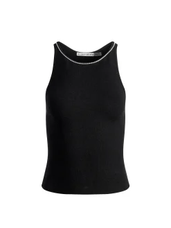 Alice and Olivia VALENTINE'S DAY EDIT|TOPS*VAL CRYSTAL FRINGE CUTOUT TANK