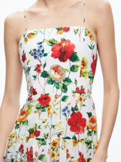 Alice and Olivia GUEST OF|MAXI*VALENCIA SPAGHETTI STRAP MAXI DRESS