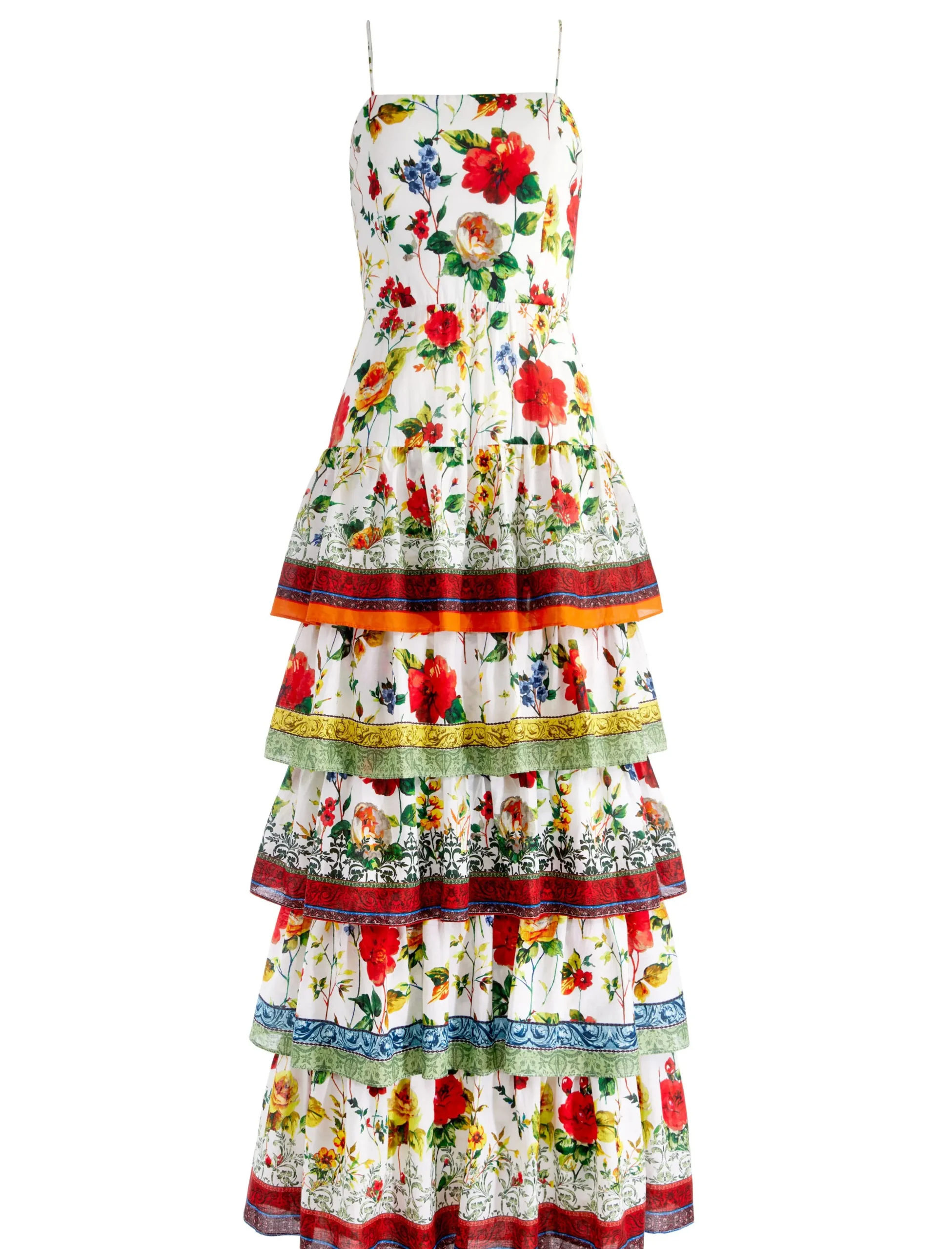 Alice and Olivia GUEST OF|MAXI*VALENCIA SPAGHETTI STRAP MAXI DRESS