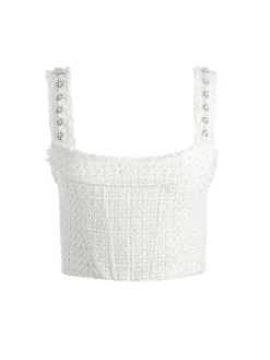 Alice and Olivia TOPS*VICENTA EMBELLISHED STRUCTURED CORSET