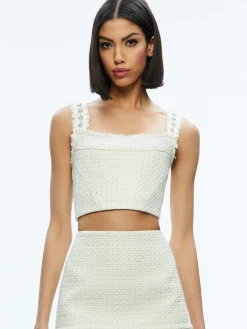 Alice and Olivia MATCHING SETS*VICENTA EMBELLISHED STRUCTURED CORSET + ECENIA MINI SKIRT