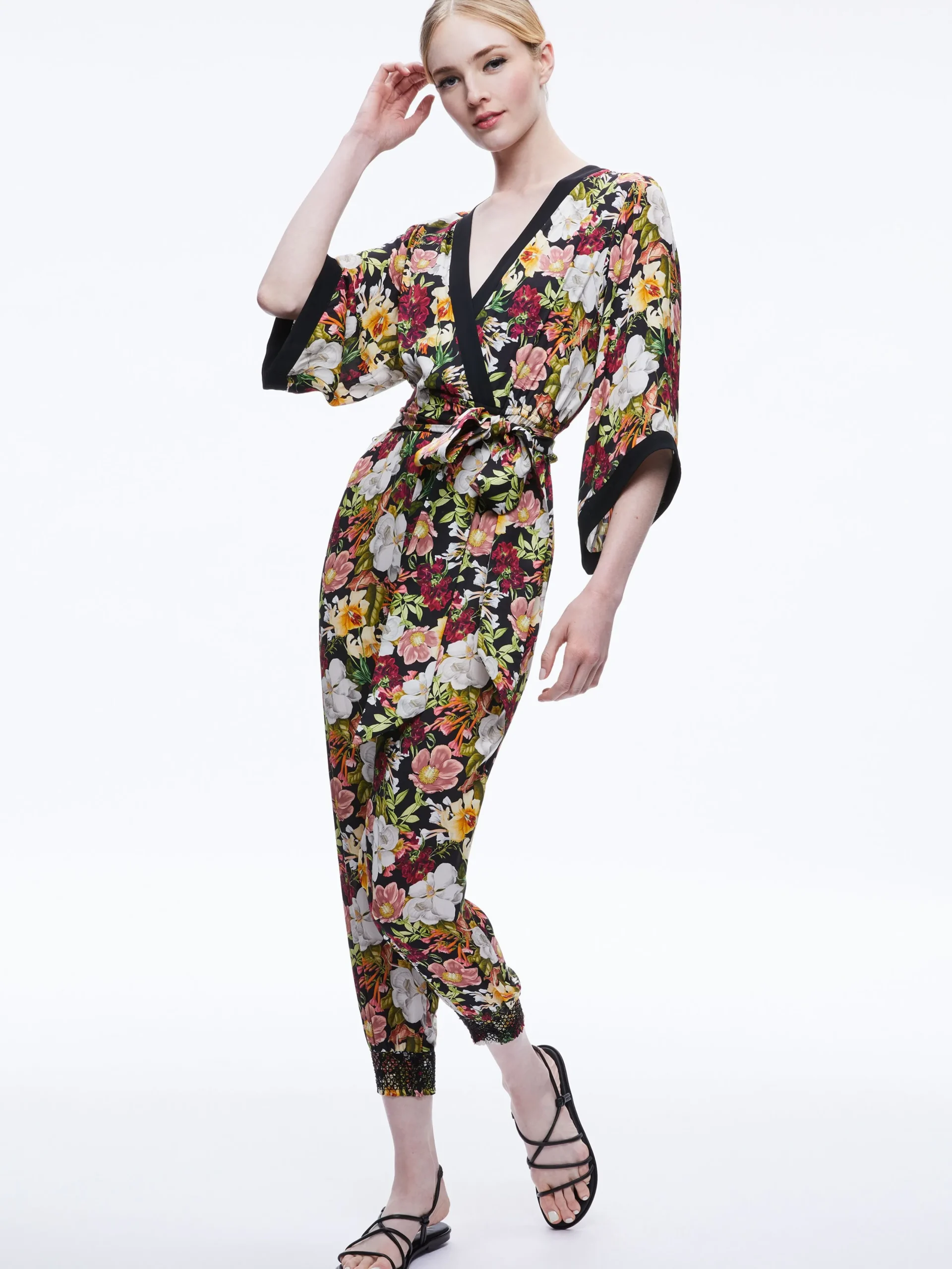 Alice and Olivia JUMPSUITS*WALDA WRAP FRONT JUMPSUIT