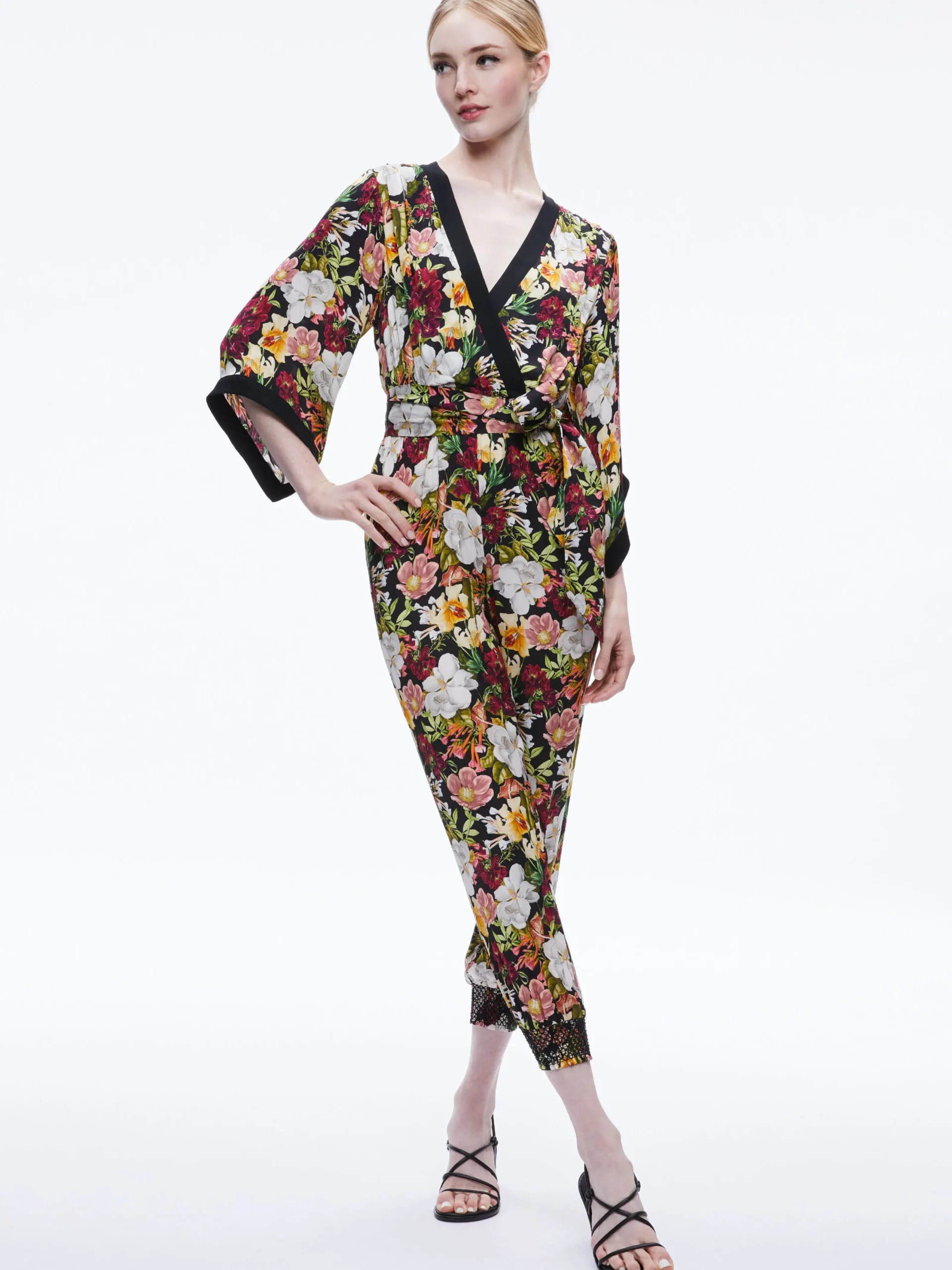 Alice and Olivia JUMPSUITS*WALDA WRAP FRONT JUMPSUIT