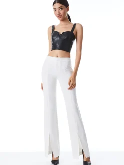 Alice and Olivia ESSENTIALS|THE WORKWEAR EDIT*WALKER SLIM FRONT SLIT PANTS