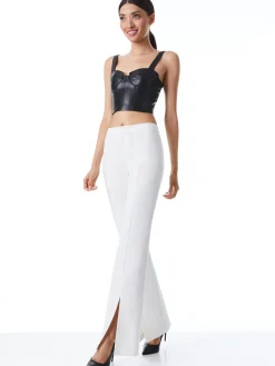 Alice and Olivia ESSENTIALS|THE WORKWEAR EDIT*WALKER SLIM FRONT SLIT PANTS