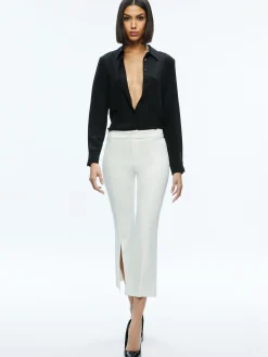Alice and Olivia ESSENTIALS|SUITS*WALKER SLIT HEM PANT