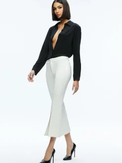 Alice and Olivia ESSENTIALS|SUITS*WALKER SLIT HEM PANT