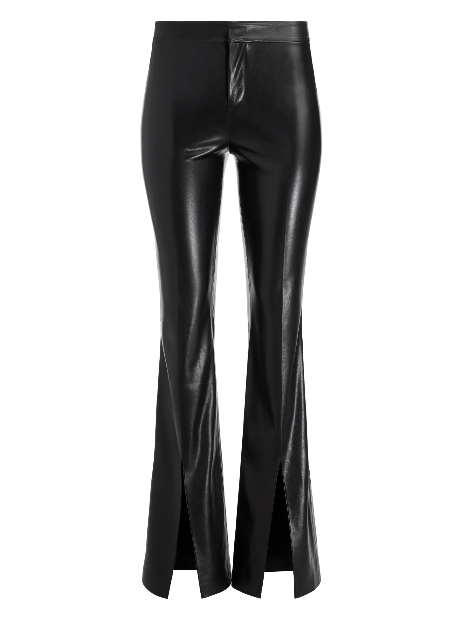 Alice and Olivia VEGAN LEATHER|ESSENTIALS*WALKER VEGAN LEATHER FRONT SLIT PANT