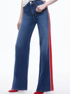 Alice and Olivia JEAN SHOP|JEANS*WEEZY SIDE STRIPE JEAN