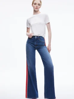 Alice and Olivia JEAN SHOP|JEANS*WEEZY SIDE STRIPE JEAN