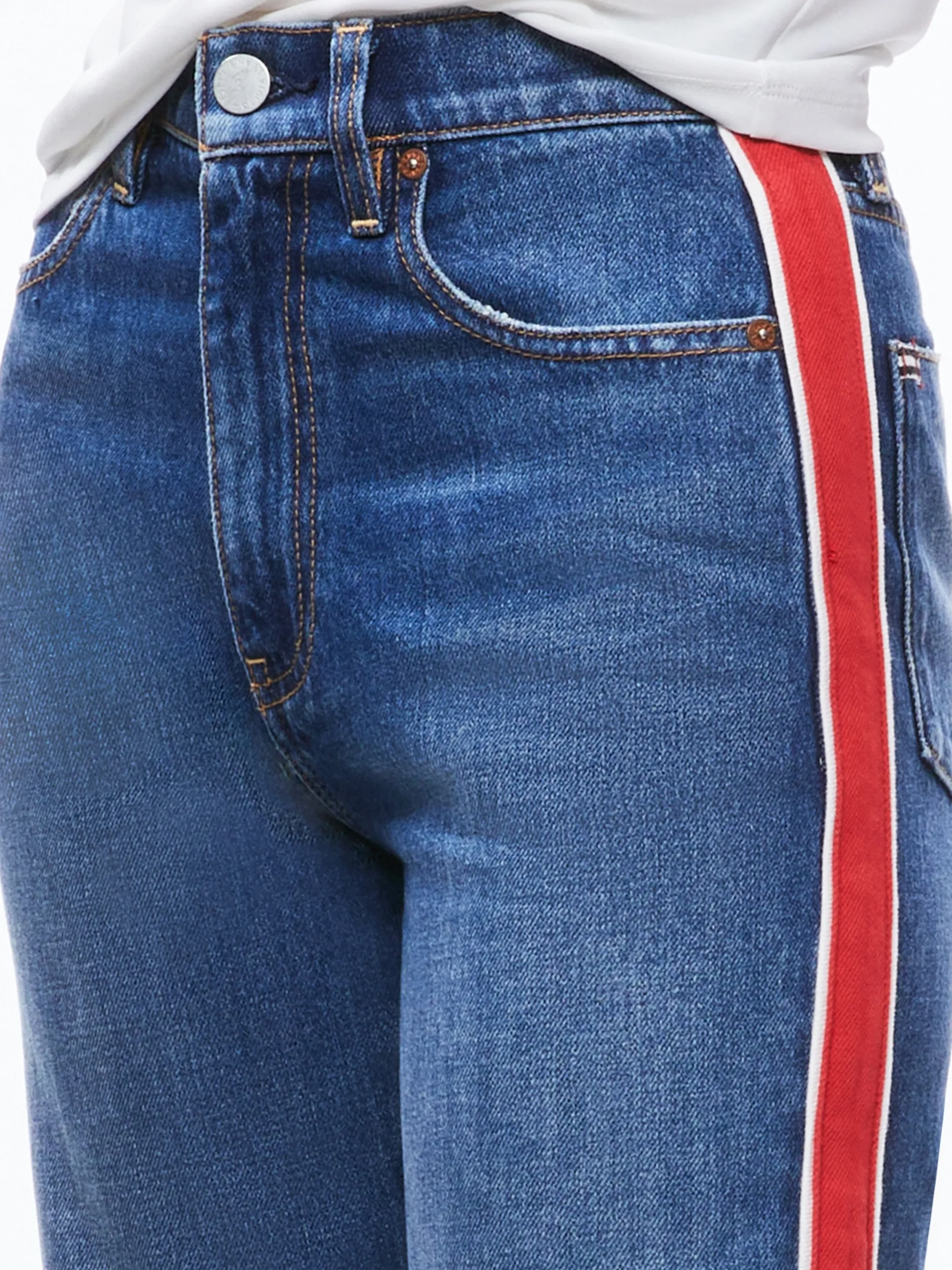 Alice and Olivia JEAN SHOP|JEANS*WEEZY SIDE STRIPE JEAN