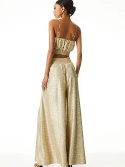 Alice and Olivia TOPS*WENDEE RUCHED CROP TOP