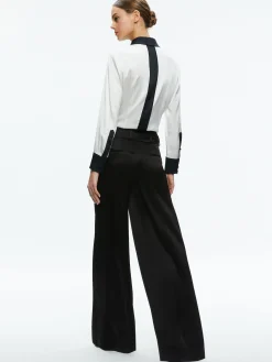 Alice and Olivia ESSENTIALS|THE WORKWEAR EDIT*WILLA FITTED PLACKET TOP