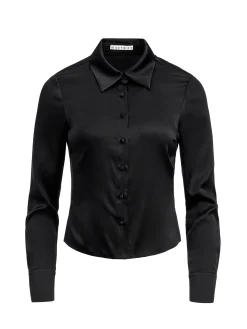 Alice and Olivia ESSENTIALS|THE WORKWEAR EDIT*WILLA FITTED PLACKET TOP