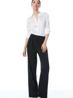 Alice and Olivia ESSENTIALS|THE WORKWEAR EDIT*WILLA FITTED PLACKET TOP