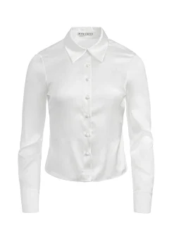 Alice and Olivia ESSENTIALS|THE WORKWEAR EDIT*WILLA FITTED PLACKET TOP