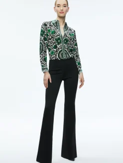 Alice and Olivia THE WORKWEAR EDIT|TOPS*WILLA PLACKET TOP