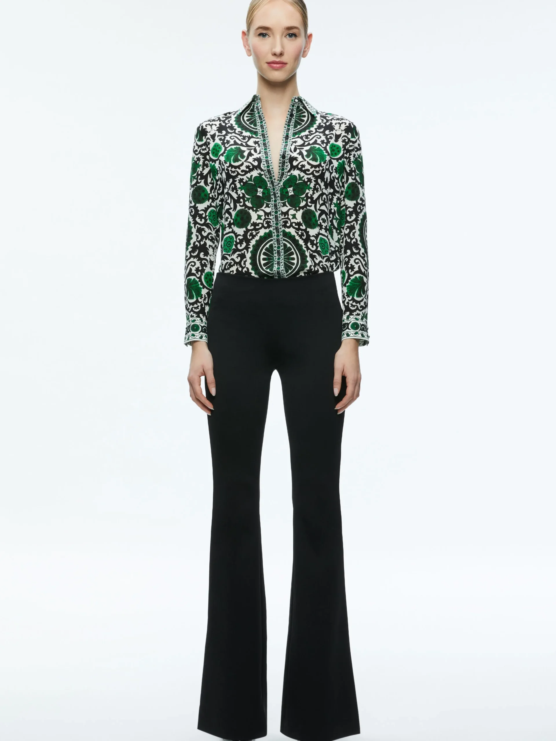 Alice and Olivia THE WORKWEAR EDIT|TOPS*WILLA PLACKET TOP