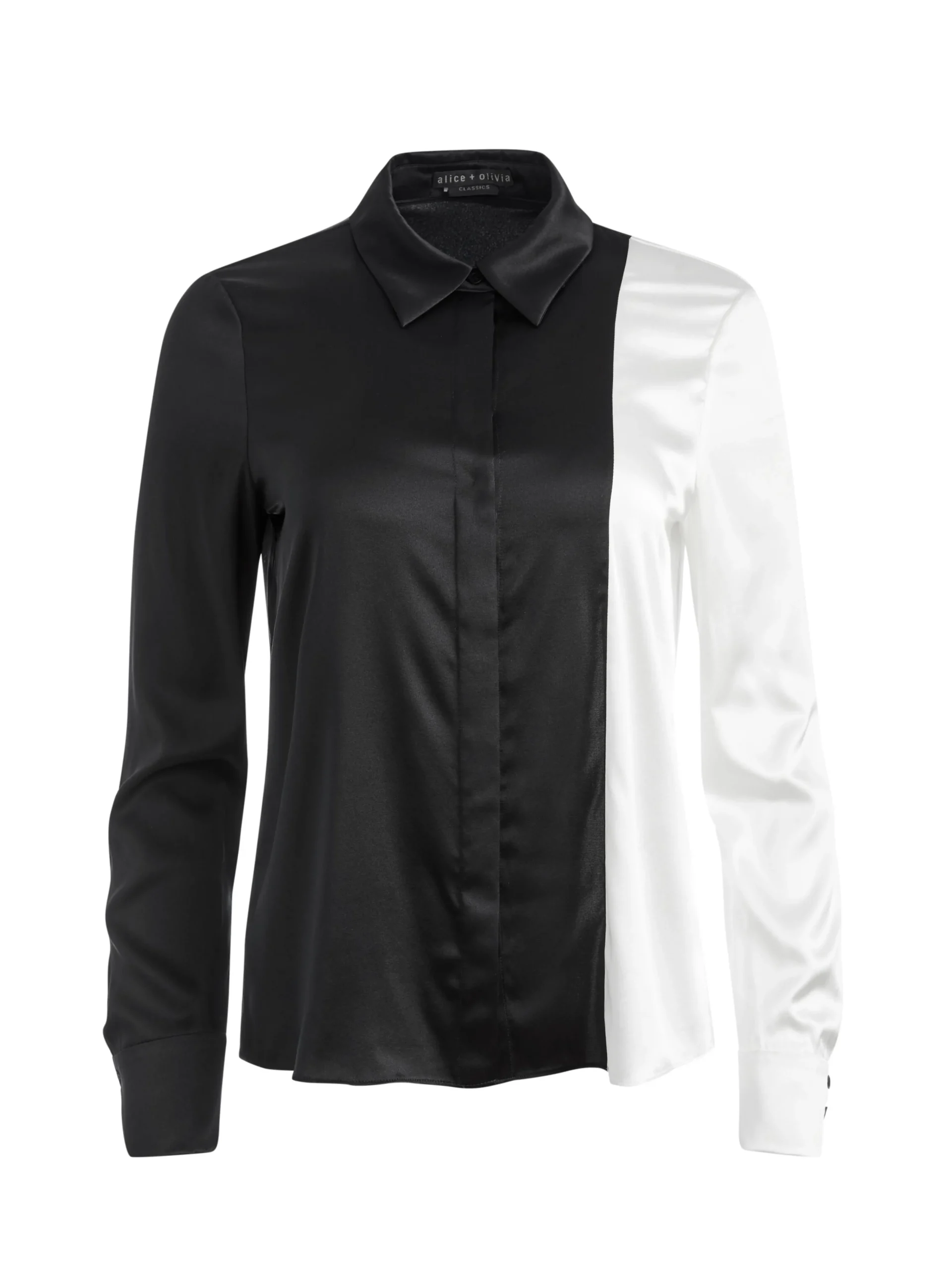 Alice and Olivia ESSENTIALS|THE WORKWEAR EDIT*WILLA PLACKET TOP