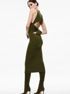 Alice and Olivia MIDI|DRESSES*WRIGHT TIE BACK DRESS